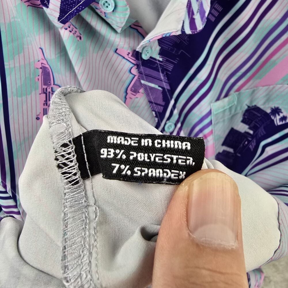 Retro Rifle Ocean Drive Mens Shirt 3XL Blue Hawaiian Aloha Button Up AOP - Picture 6 of 9